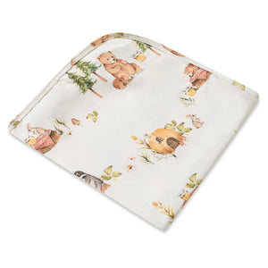 Bears Newborn Organic Wrap & Beanie Baby Gift Set