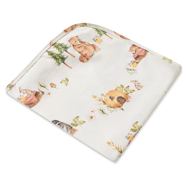 Bears Newborn Organic Wrap & Beanie Baby Gift Set