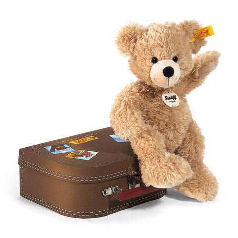 Steiff Plush Fynn Children's Teddy Bear in Suitcase