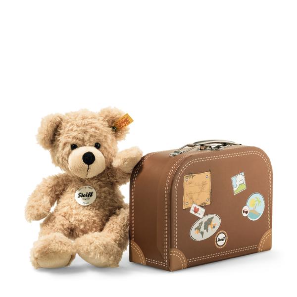 Steiff Plush Fynn Children's Teddy Bear in Suitcase