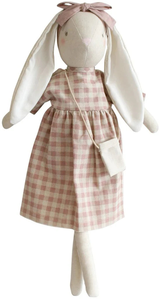 Sophia Bunny Large Alimrose Children's Doll Rose Check Dress