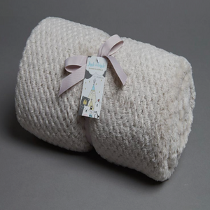 Jiggle & Giggle Popcorn Fleece Latte Baby Blanket