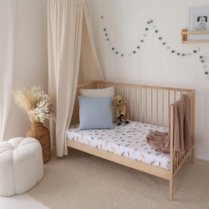 Dog Park Organic Cotton Snuggle Hunny Fitted Cot Sheet