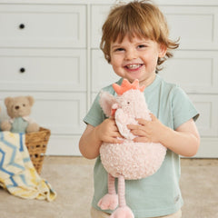 Jiggle & Giggle Coral Pink Josie Chicken 35cm Children's Plush Toy