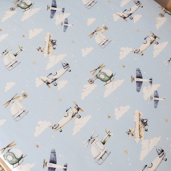 Taking Flight Organic Cotton Snuggle Hunny Fitted Cot Sheet