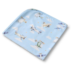 Taking Flight Newborn Organic Wrap & Beanie Baby Gift Set