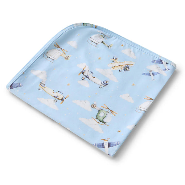Taking Flight Newborn Organic Wrap & Beanie Baby Gift Set