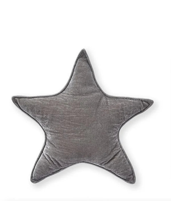 Small Grey Velvet Star Cushion