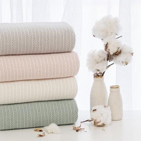 Organic Cellular Cot Blanket Baby Blanket 4 lovely colours to choose from.