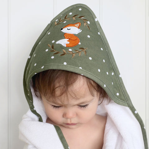 Forest Retreat Hooded Baby Bath Towel