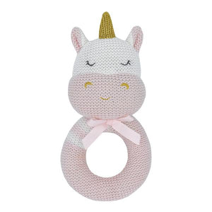 Kenzie Unicorn Grab Rattle  Newborn Baby Shower Gift Idea