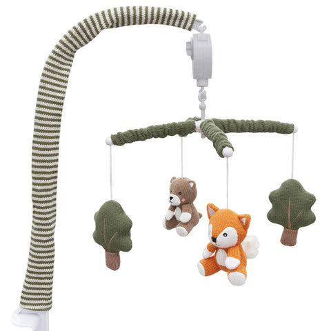Forest Retreat Babies Knitted Musical Cot Mobile Baby Nursery