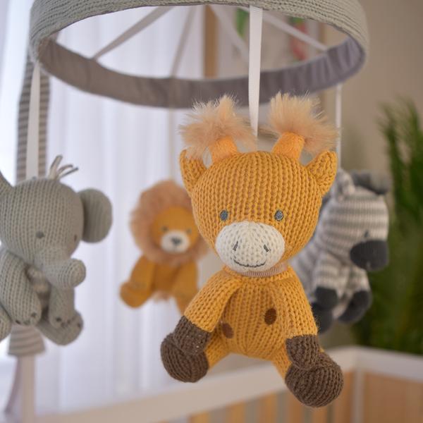 Savanna Babies Knitted Musical Cot Mobile Baby Nursery