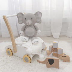 Mason the Elephant Baby Knit Soft Toy Doll Baby Shower Nursery Decor Gift Idea