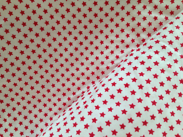 Cotton Fitted Cot Sheet White & Cherry Stars