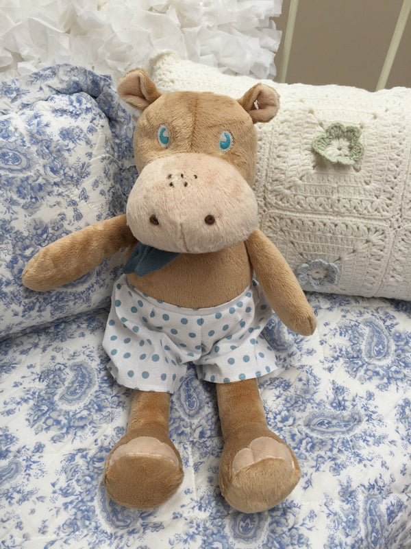 Baby Plush Large Blue Hippo Toy