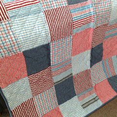 Thomas Coastal Cotton Quilted Throw Rug & Bonus Star Cushion Cover