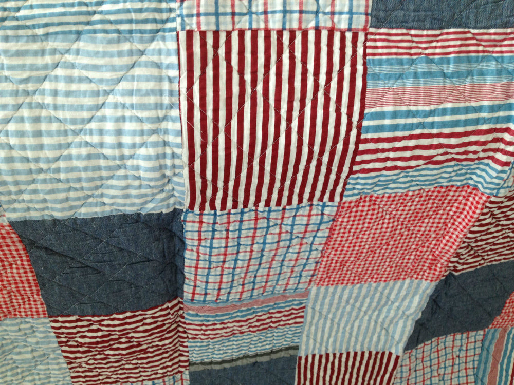 Thomas Coastal Cotton Quilted Throw Rug & Bonus Star Cushion Cover