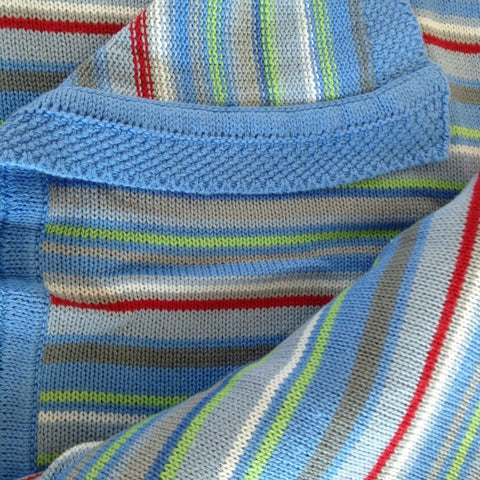 Stripe Baby Blanket in Blue