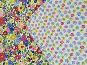 3 pce Primrose Floral Cot Quilt Decorator Cushion & Bunting Flags Package