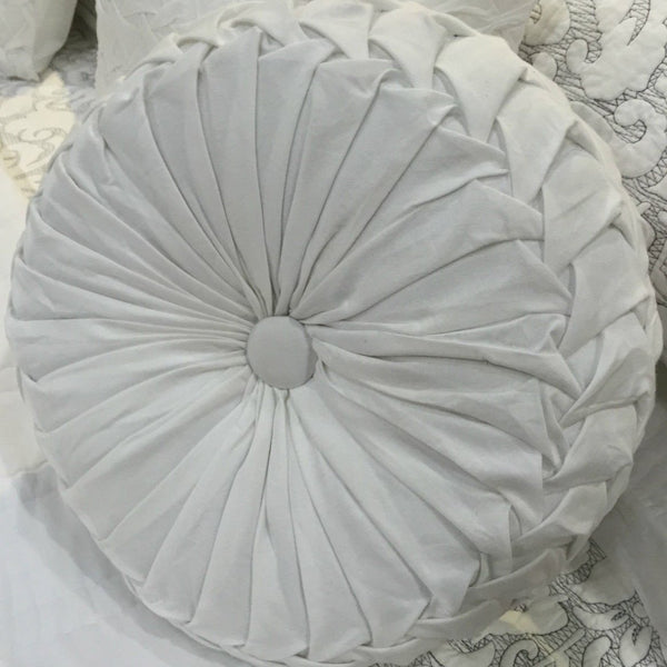 Arrow Smocked Round Pin Wheel Cushion