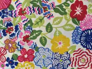 3 pce Primrose Floral Cot Quilt Decorator Cushion & Bunting Flags Package