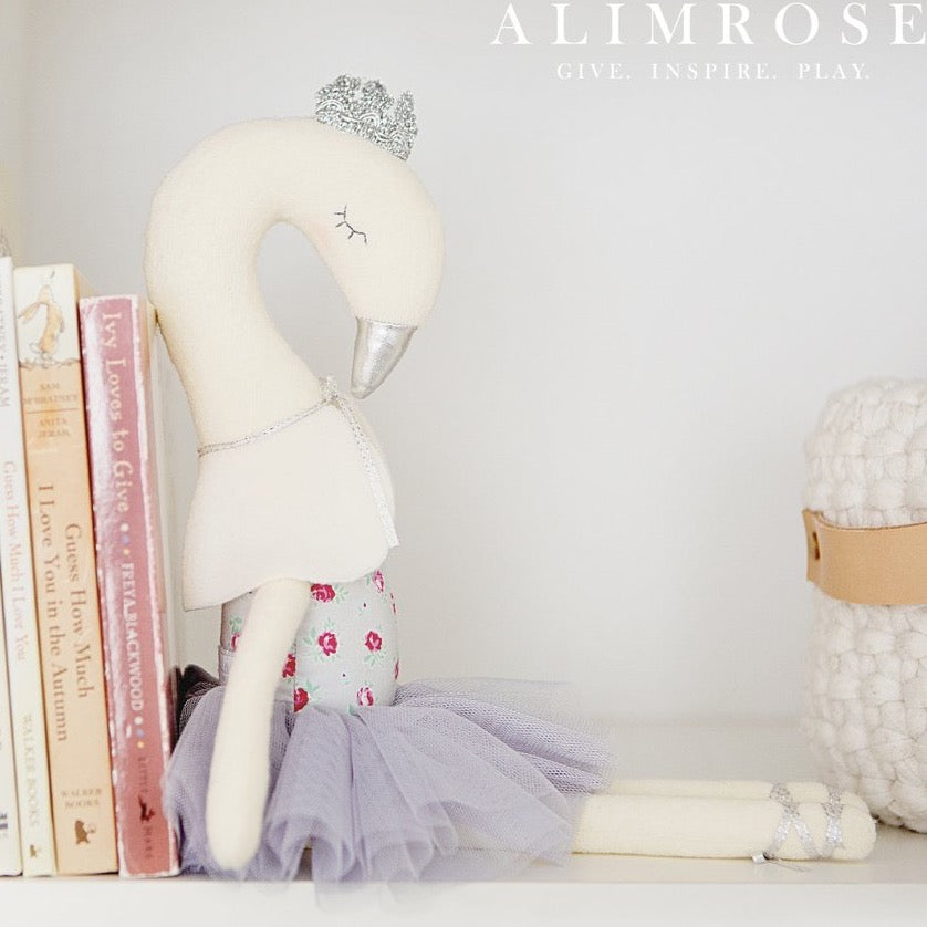 Silver Swan Ballerina 43cm Alimrose Tulle Fairy Doll
