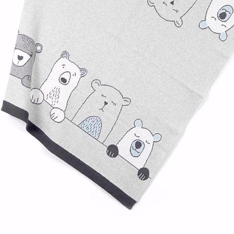 Henry Bears Baby Blanket Cotton Knit Gift Boxed
