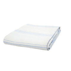 Portia French Linen Blue Stripe Throw Rug