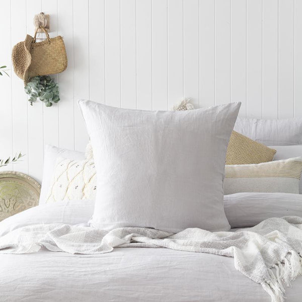 French Linen European Pillow Case - Silver