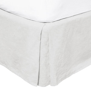 French Flax Linen Valance in White