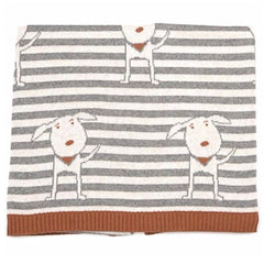 Doug Dog Cotton Knit Baby Blanket Indus Design