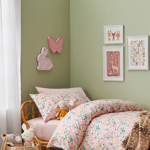 Earth Spirit Whimsical Woodland Girls Cotton Quilt Cover Set