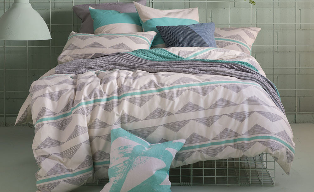 Kas Evan Queen Size Quilt Cover & Pillow Cases Set