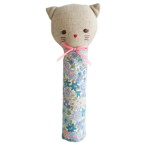 Odette Kitty Cat Liberty Blue  Floral Squeaker Toy