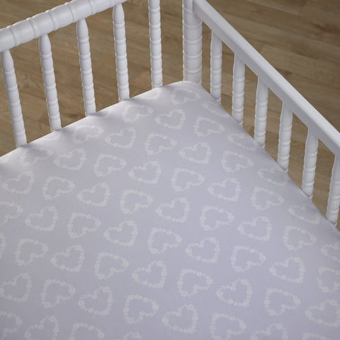 Blooming Hearts Girls Fitted Cot Sheet