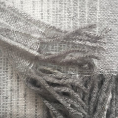 Giggle Giggle Soft Acrylic Throw Rug with Fringe – Grey Stripe