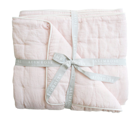 Petal Pink Cloud Soft  Baby Nursery Cot Quilt.