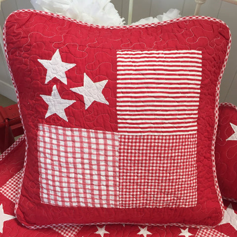 Lachlan Red Stars Square Decorator Cushion cover