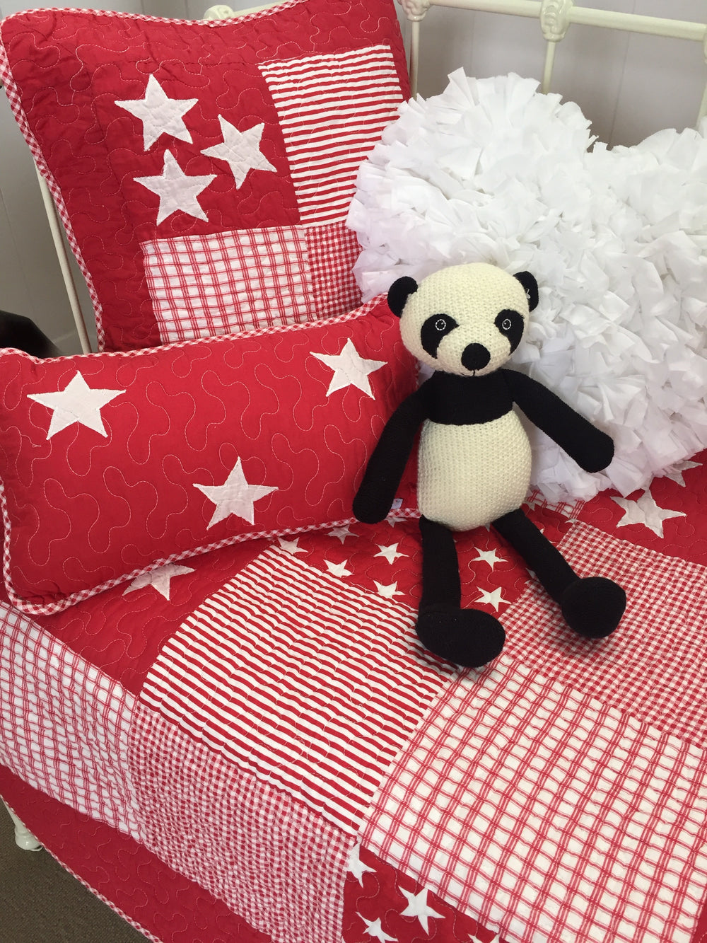 Lachlan Red Stars Square Decorator Cushion cover