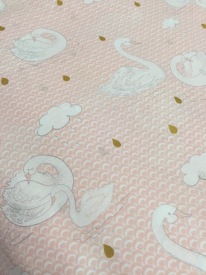 Swan Princess Girls Pink Quilt Cover Set