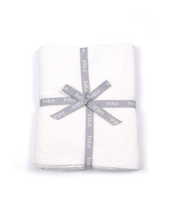 Mini Arrow Baby Blankets in Peach Ivory and Grey