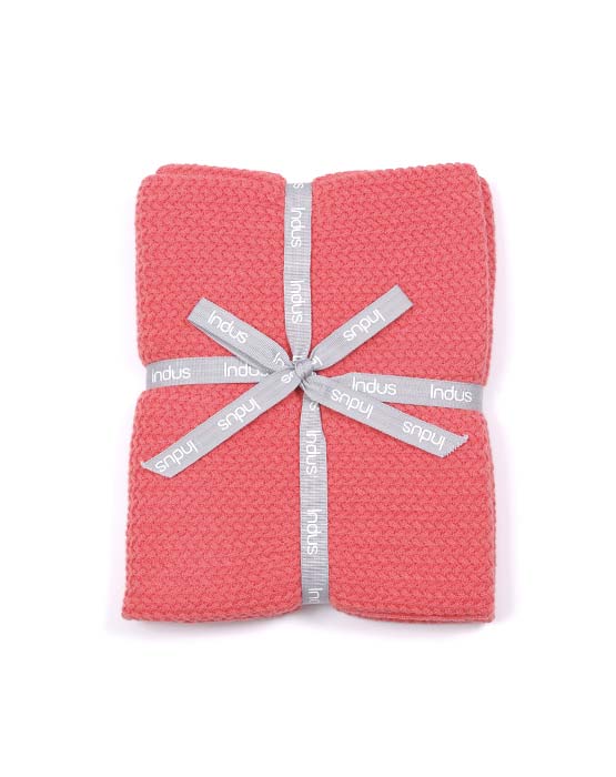 Mini Arrow Baby Blankets in Peach Ivory and Grey