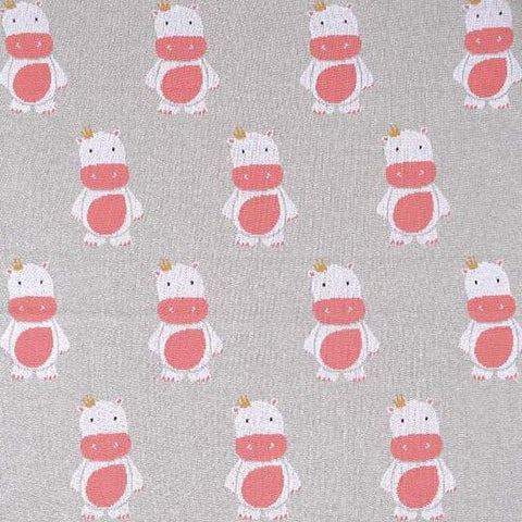 Hippo Baby Cotton Knit  Blanket in Gift Box