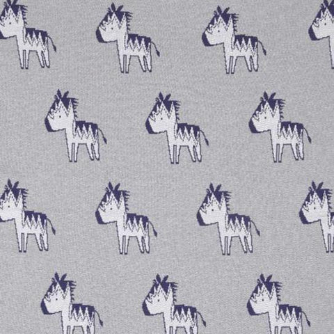 Zebra Cotton Knit Gift Boxed Baby Blanket
