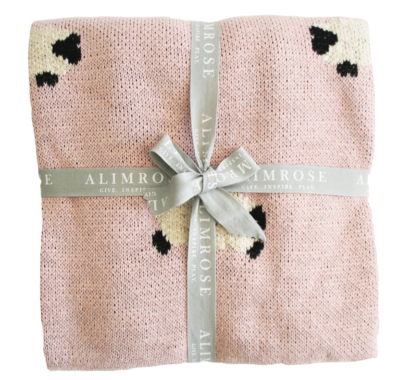 Baa Baa Pink Lamb Organic Cotton Baby Blanket