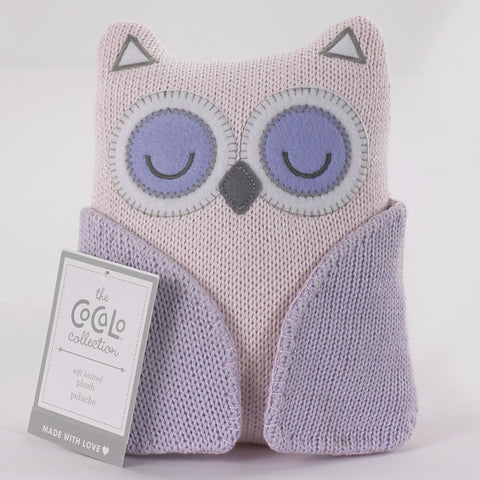 Baby Nursery Knitted Owl Toy Rattle