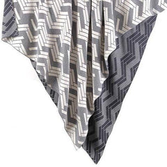 Jacquard Knit Cotton Slate Natural Reversible Throw Rug