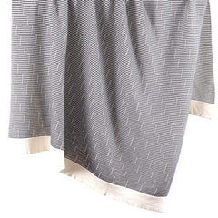 Rib Knit Cotton Slate Natural Throw Rug