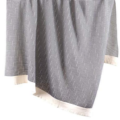Rib Knit Cotton Slate Natural Throw Rug